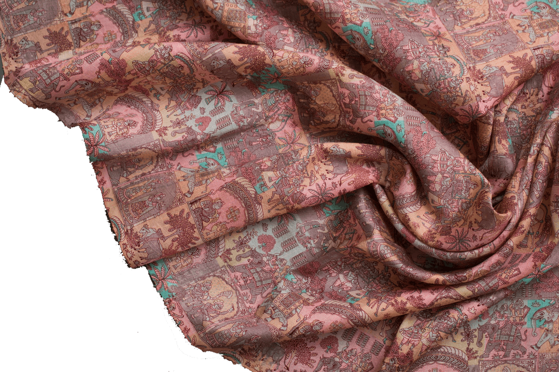 A Kashmiri Pashmina Shawl Detailed work picture with fringes