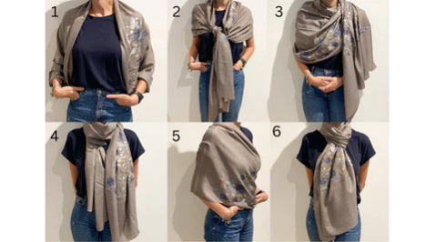 How to tie a Pashmina into a Shrug?
