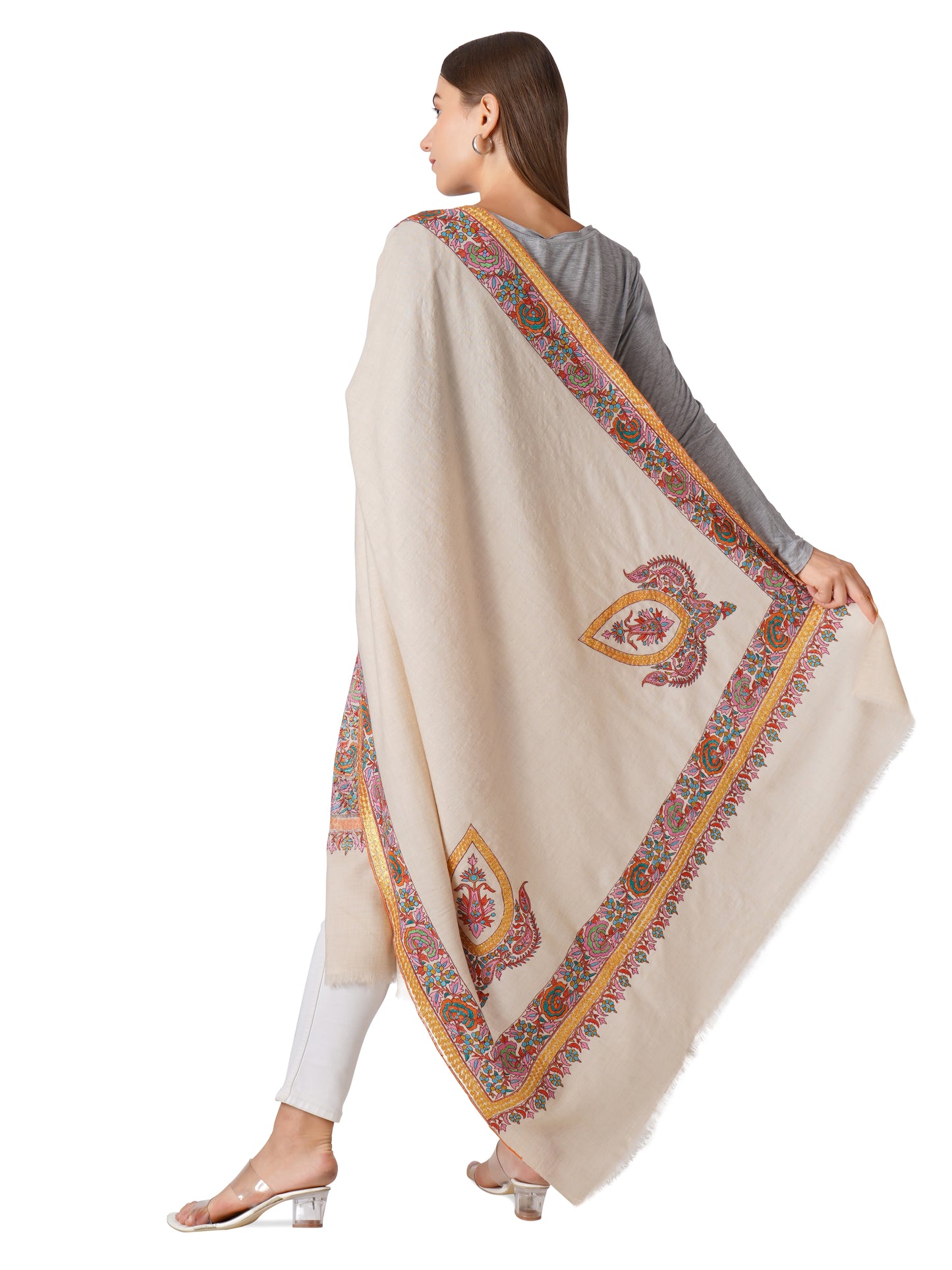 Stylish Pashmina Shawl – Indulgent Comfort - Off White