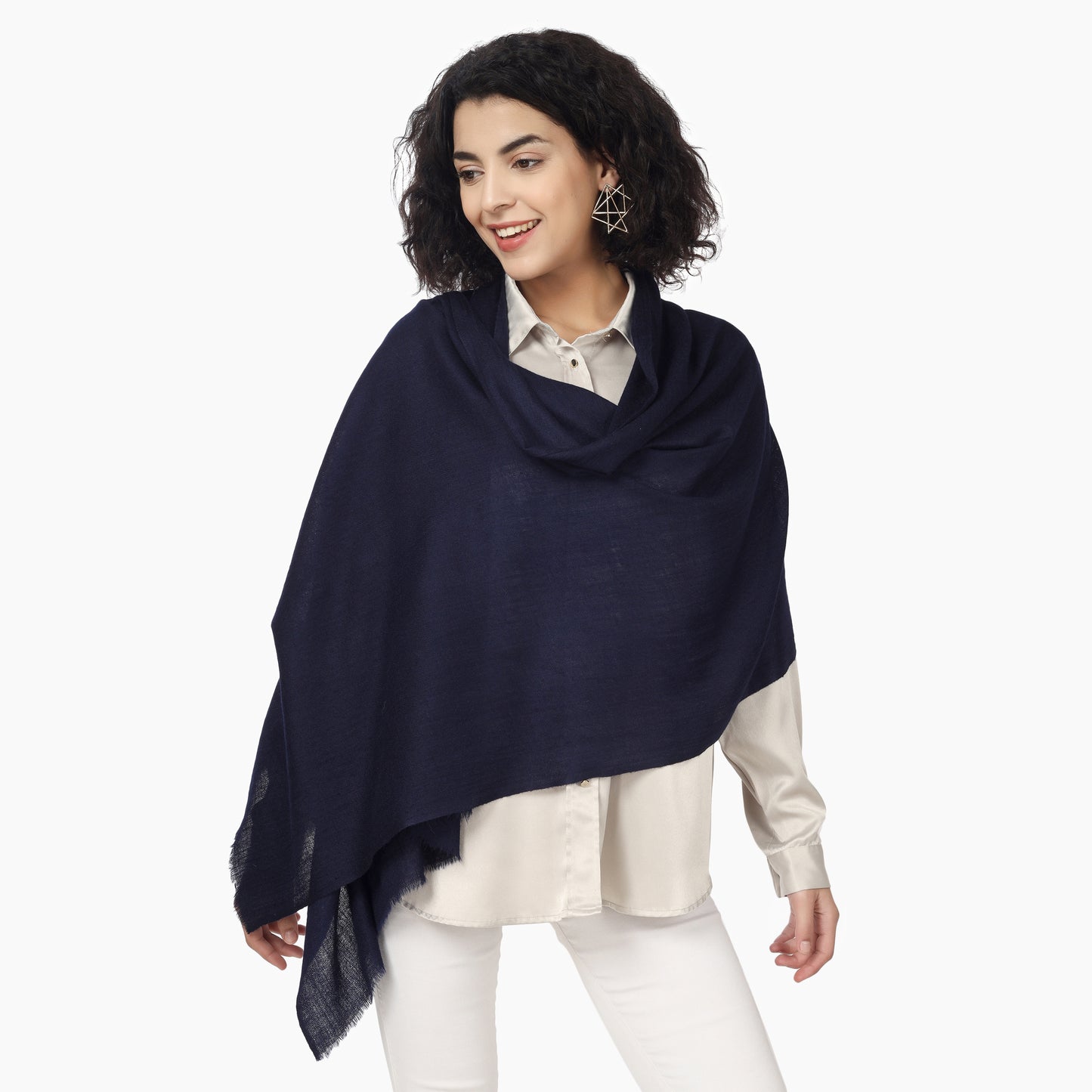 Merino Wool Scarf (Navy)