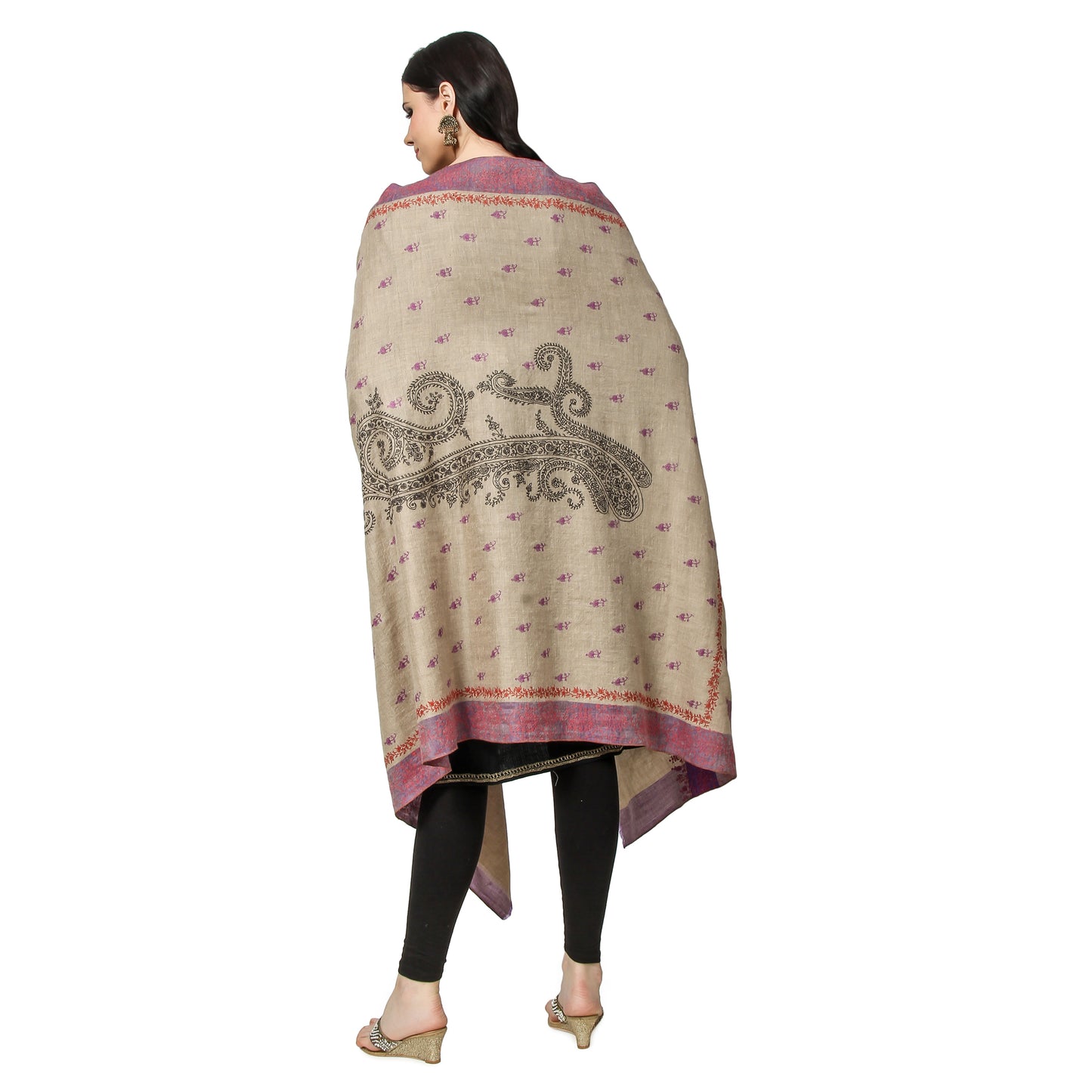 Cashmere Pashmina Shawl Embroidered (Toosh)