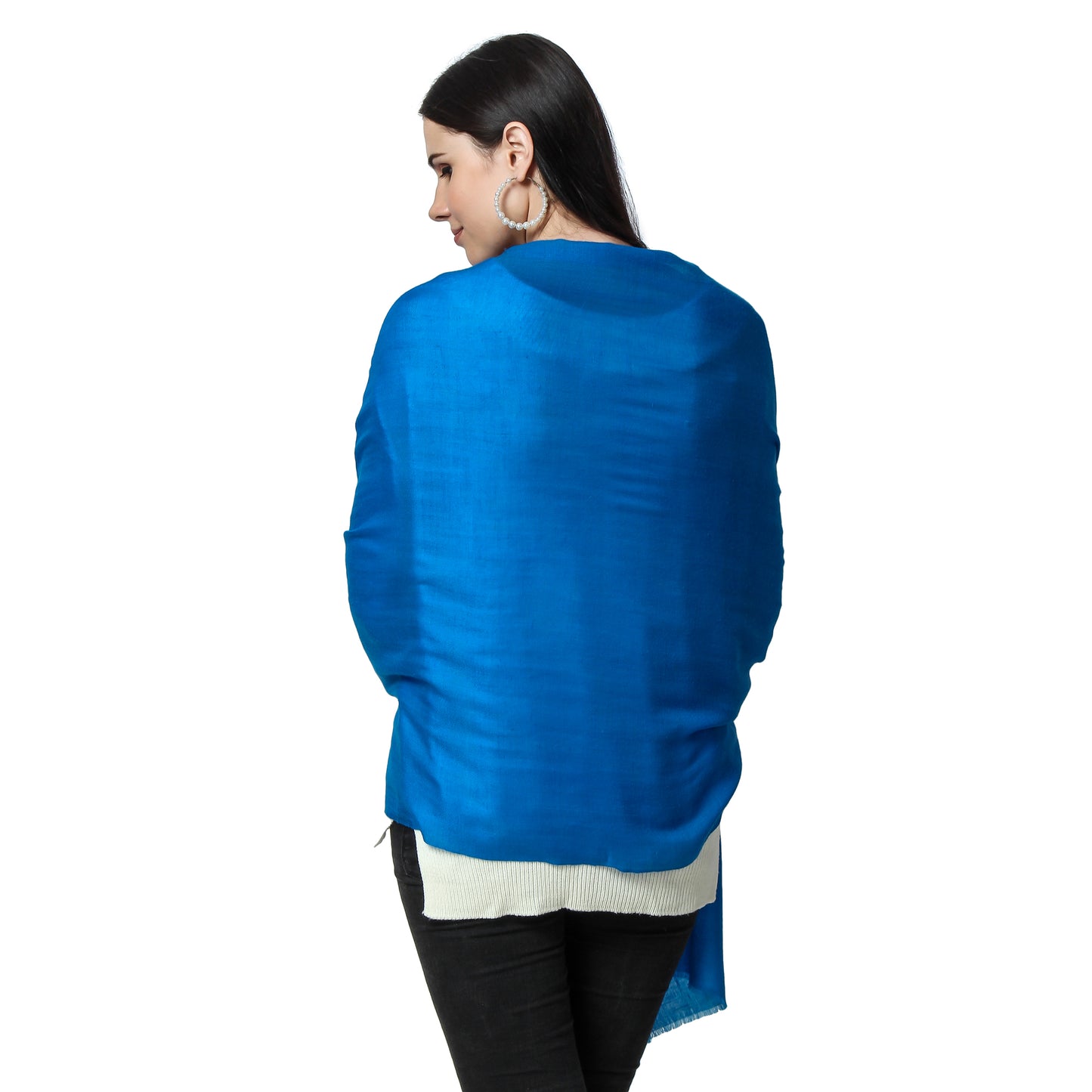 Cashmere Scarf Handwoven (Sapphire)