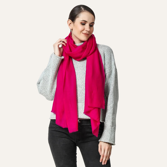 Fuchsia Cashmere Scarf