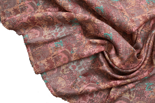 A Kashmiri Pashmina Shawl Detailed work picture with fringes