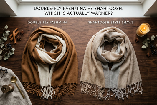 Double-Ply Pashmina vs Shahtoosh: Which Is Actually Warmer for Winter?