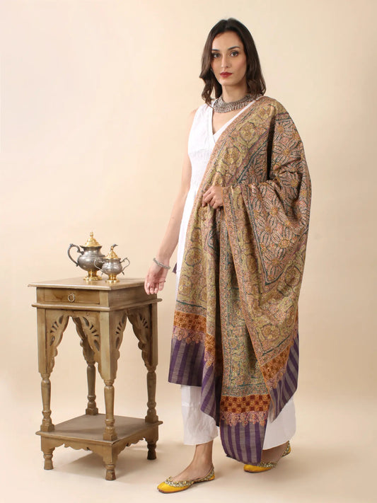 Aesthetic Pastels of Embroidered Pashmina