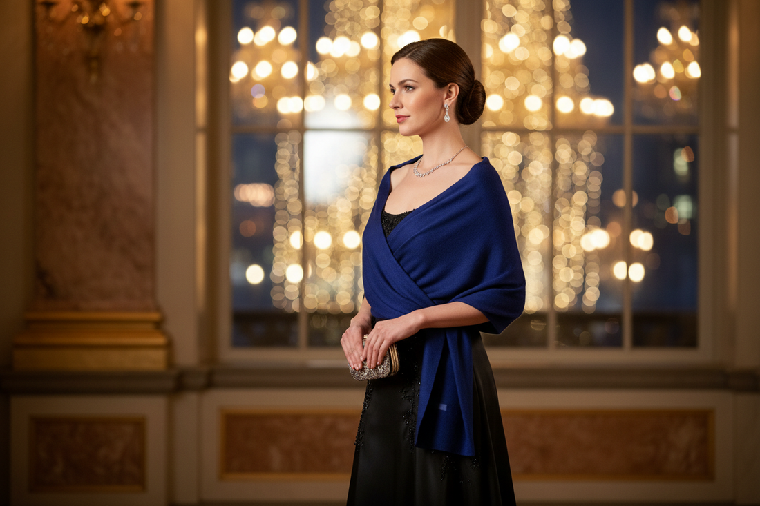 How to Wear a Cashmere Wrap for Evening Events
