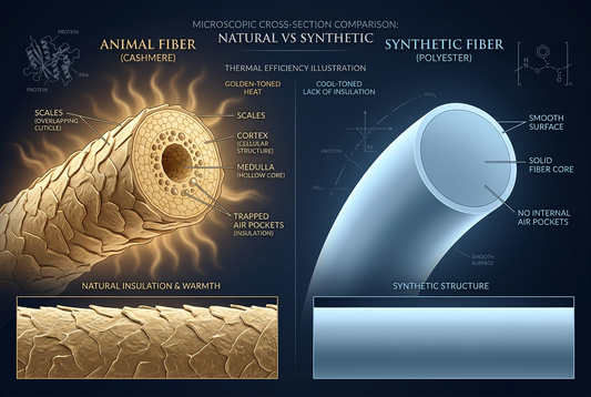 Protein Fiber Physics: Why Animal Fibers Insulate Differently From Synthetics