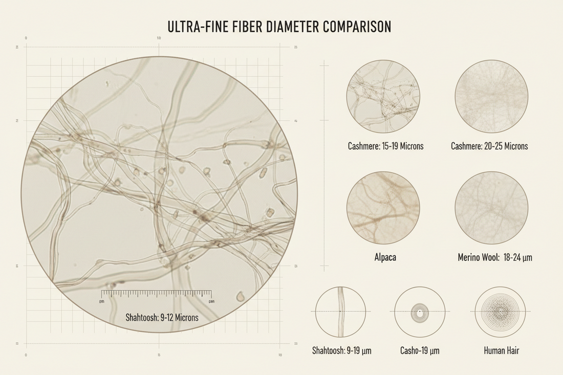 Shahtoosh Fiber Diameter: What 9–12 Microns Actually Means