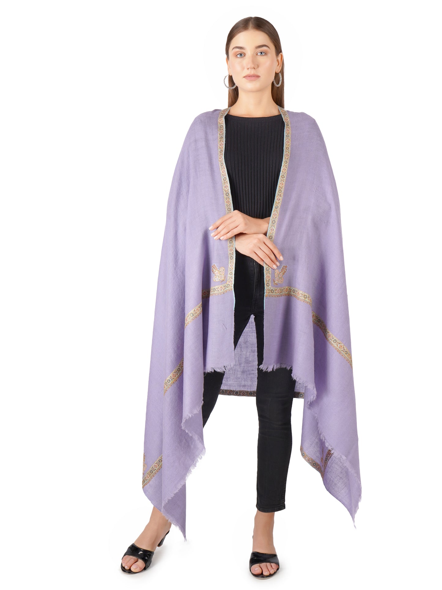 Luxury Pashmina Shawl: Exquisite Elegance for Discerning Tastes - Light Purple