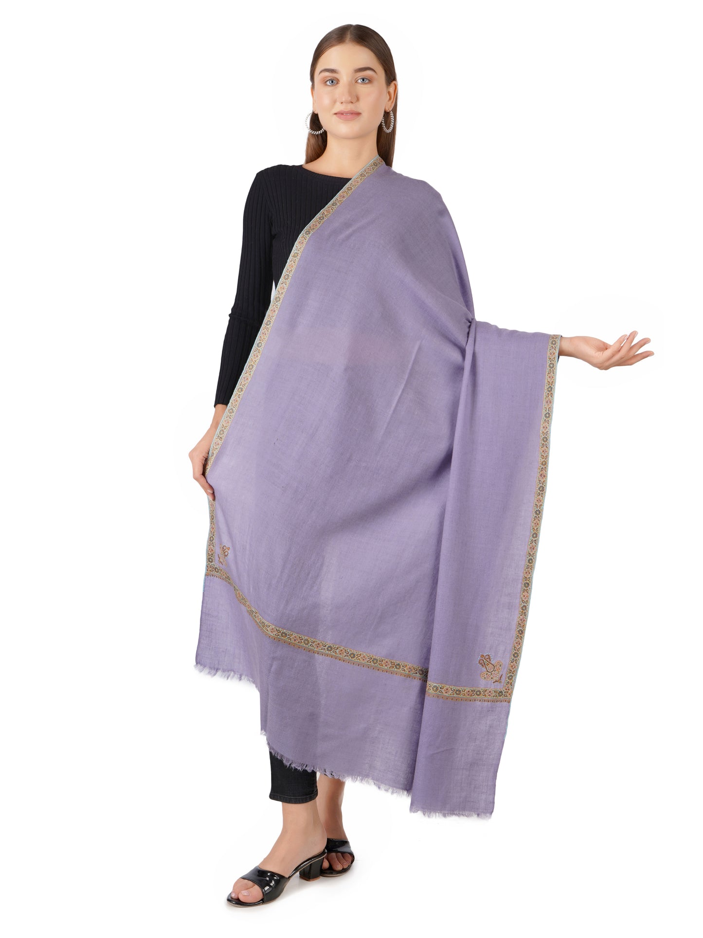 Luxury Pashmina Shawl: Exquisite Elegance for Discerning Tastes - Light Purple