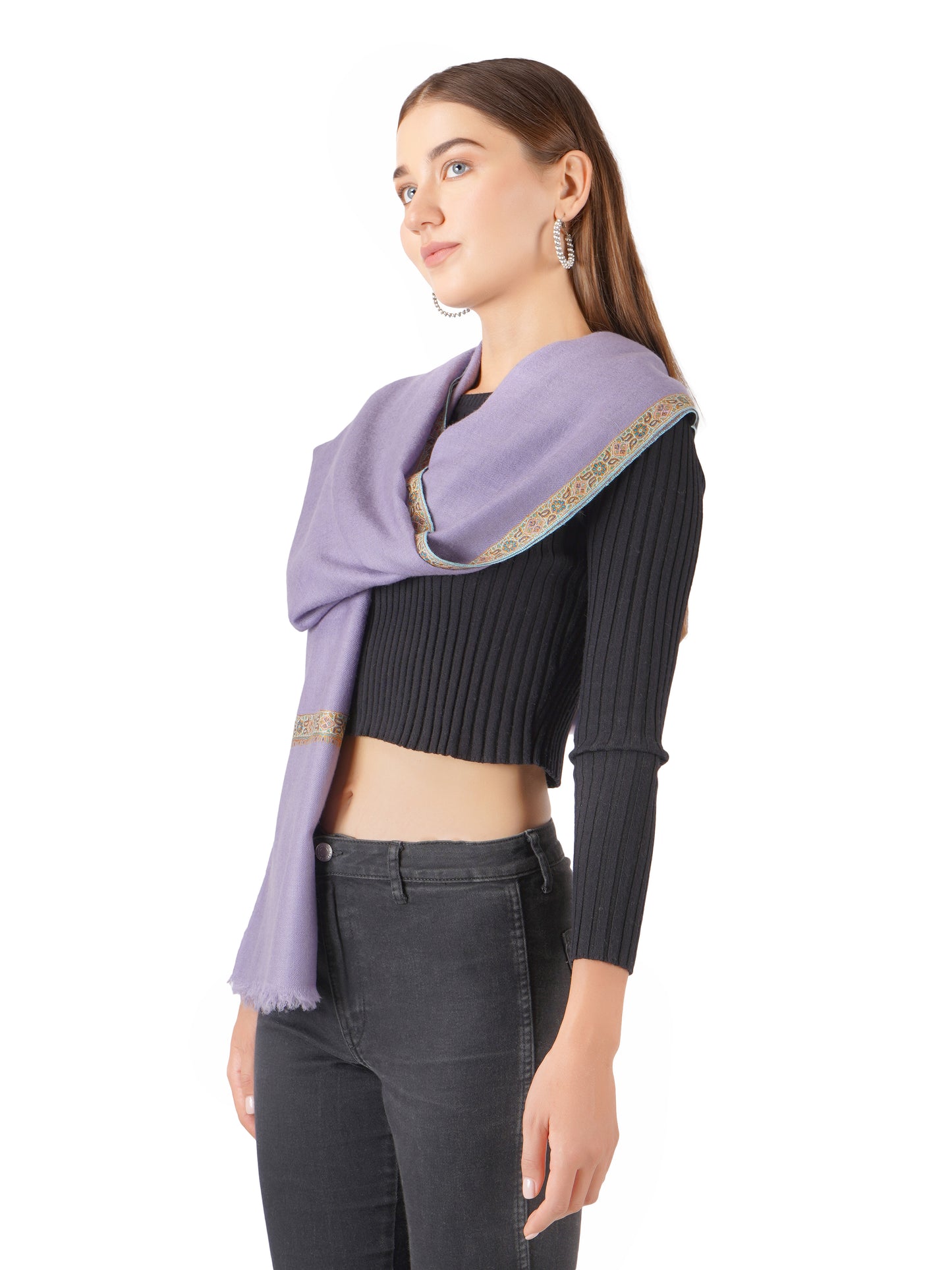 Luxury Pashmina Shawl: Exquisite Elegance for Discerning Tastes - Light Purple
