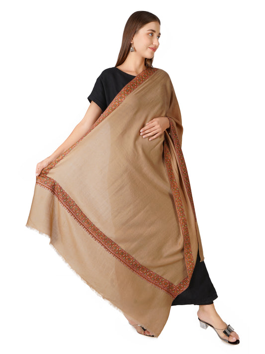 Luxury Pashmina Shawl: Handcrafted Elegance and Comfort - Natural Toosh