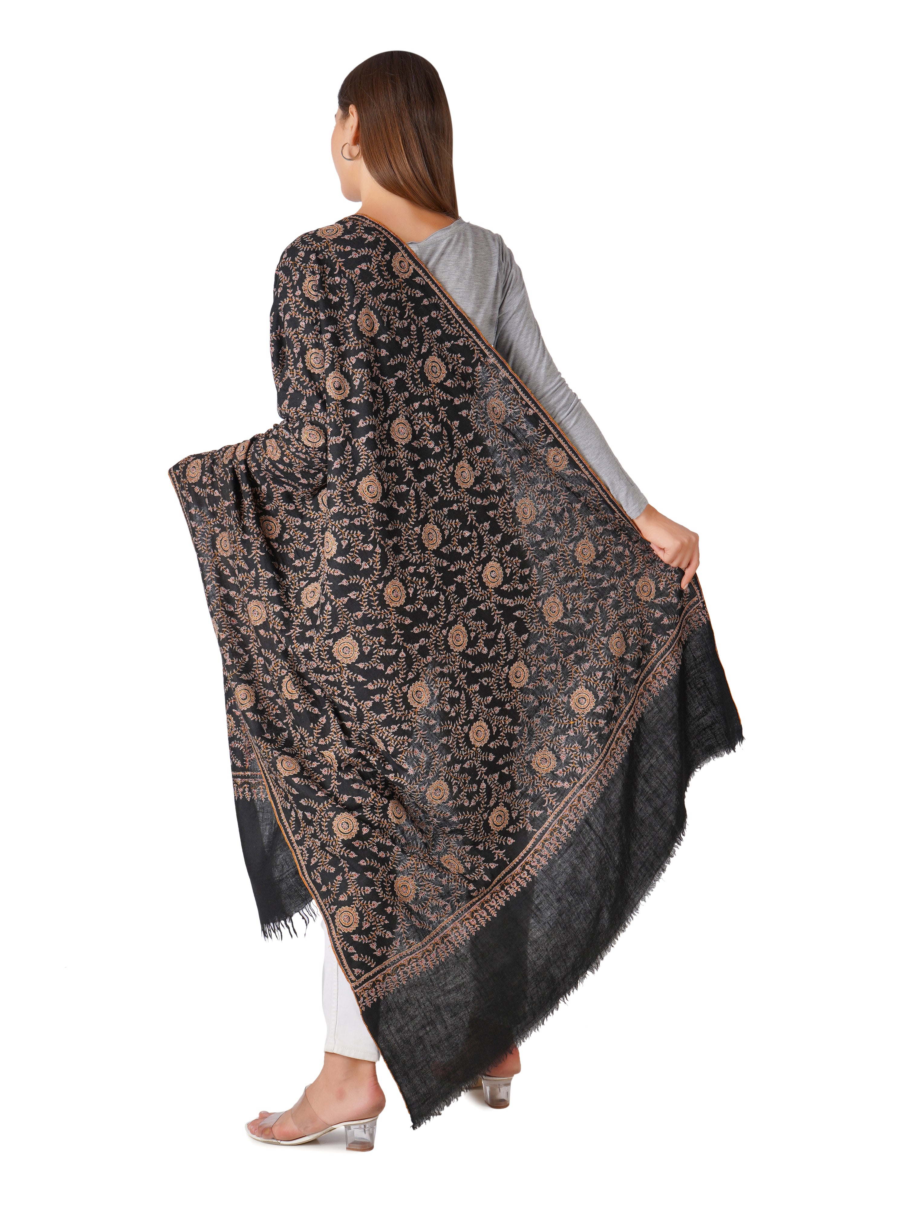 large black pashmina shawl