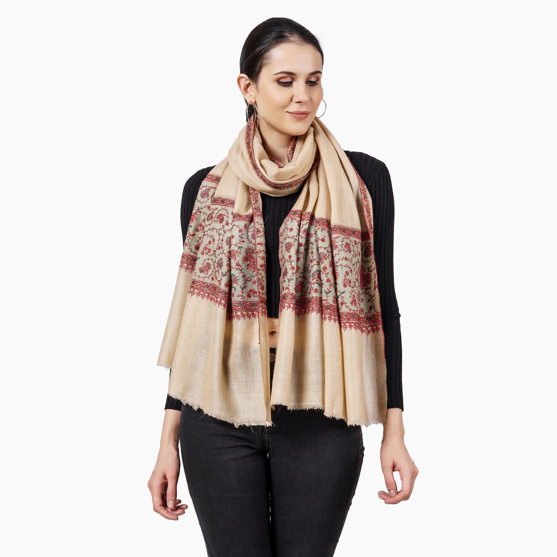 Cashmere Scarf-beige