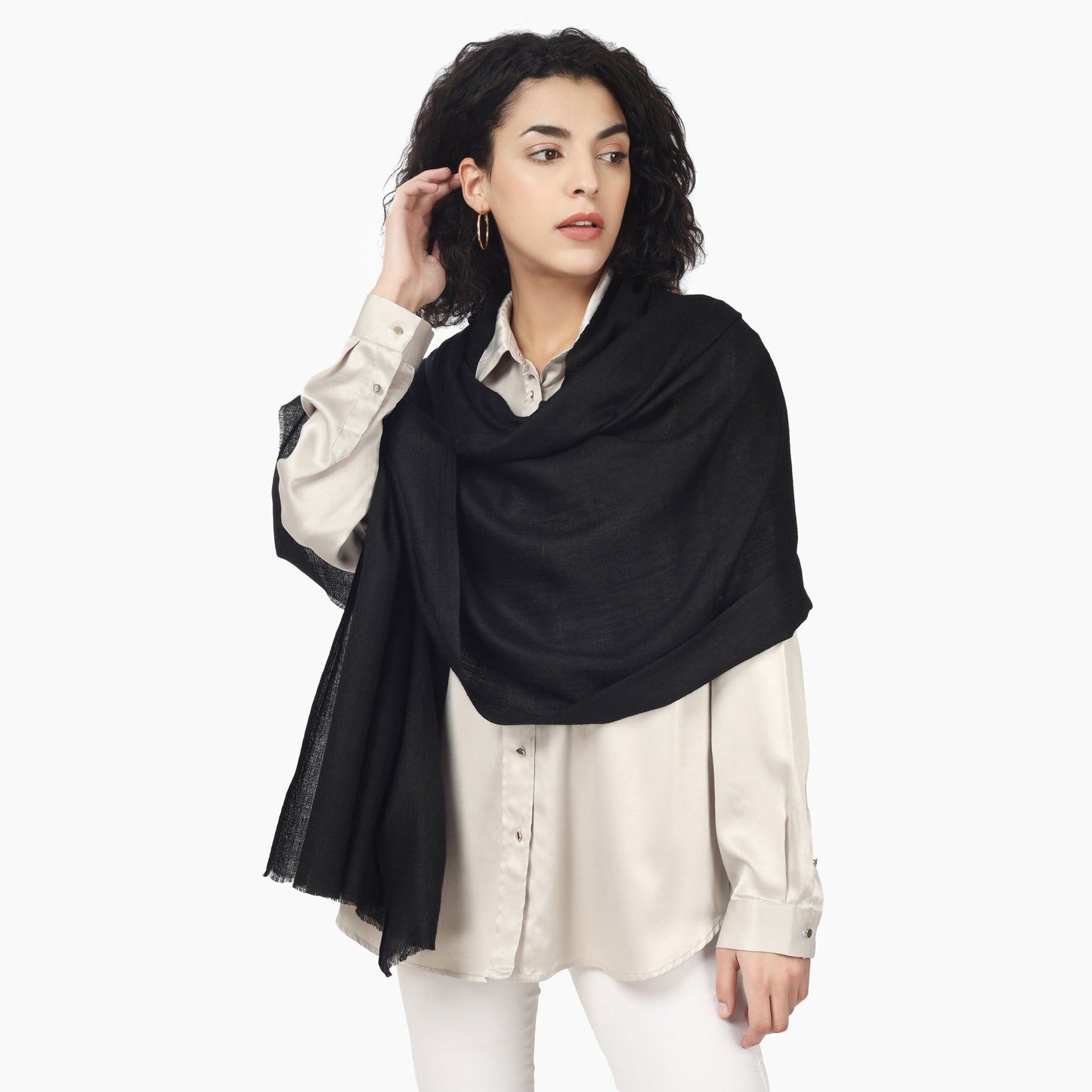 Merino Wool Scarf (Black)