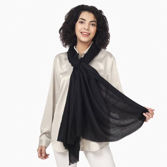 Merino Wool Scarf (Black)