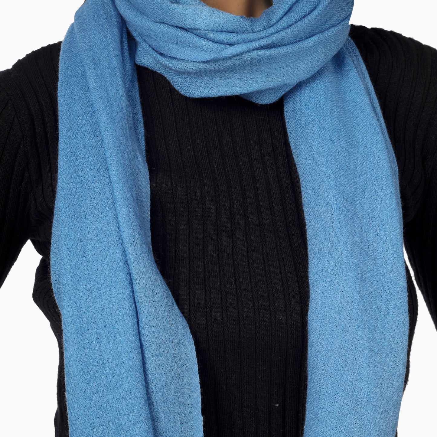 Merino Wool Scarf (Blue)