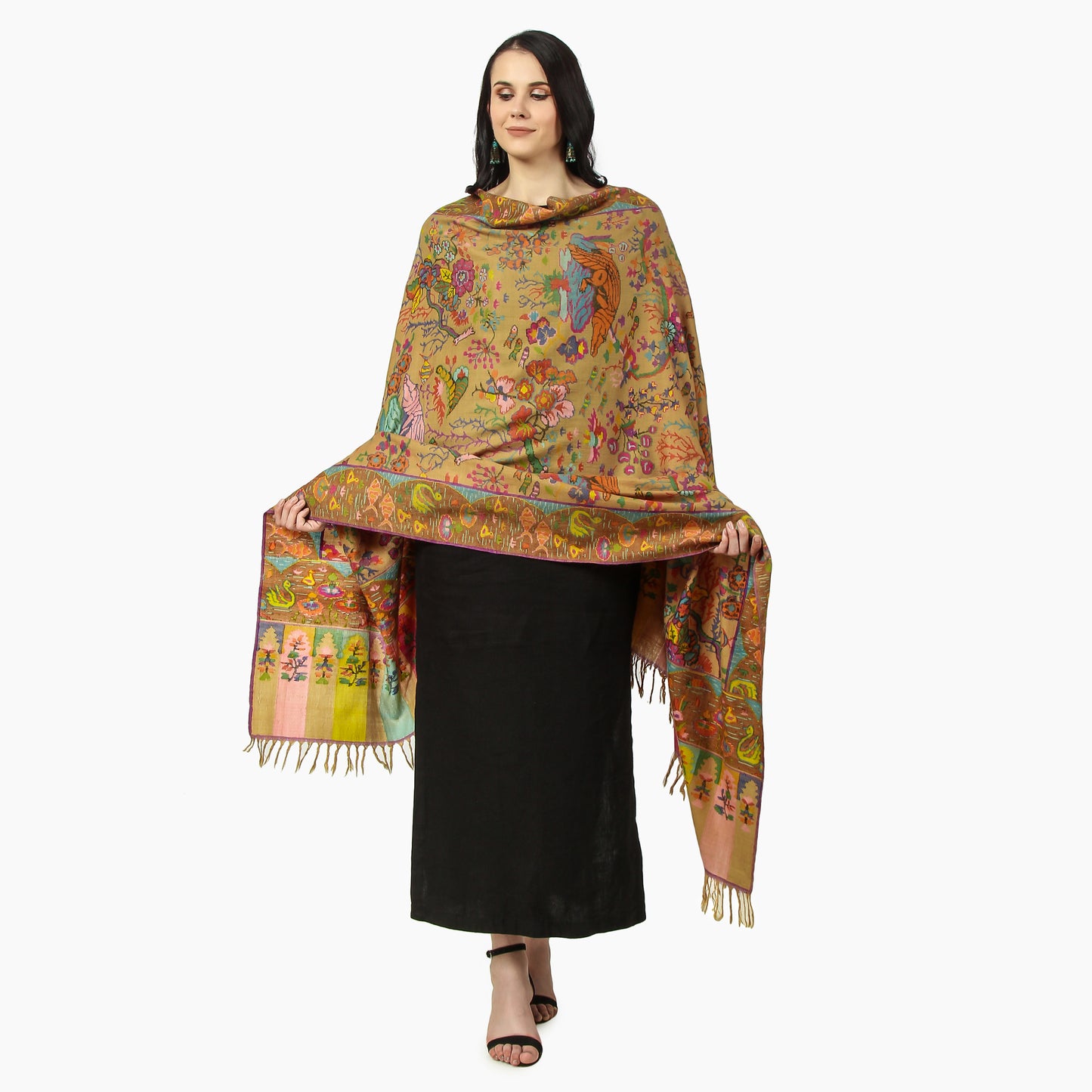 Pashmina Kani Shawl (Aquatic Habitat)