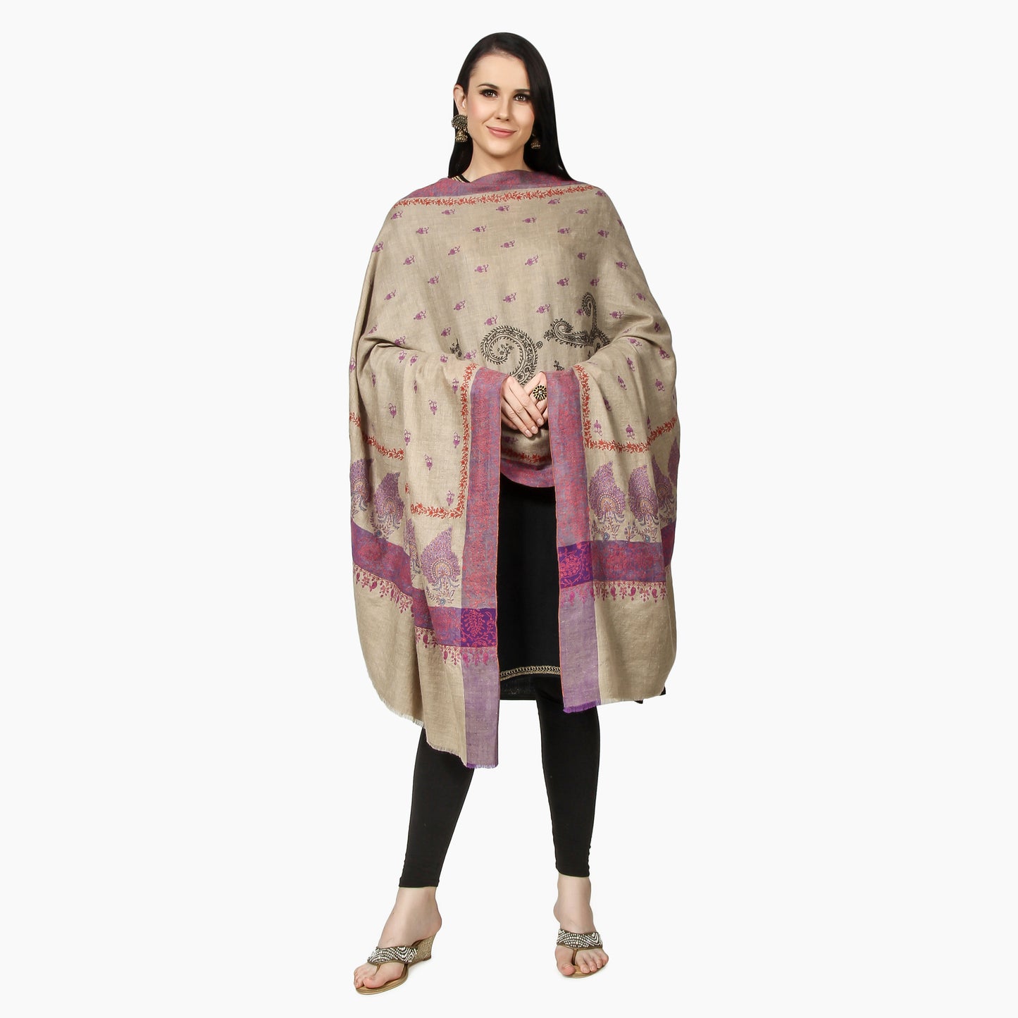 Cashmere Pashmina Shawl Embroidered (Toosh)