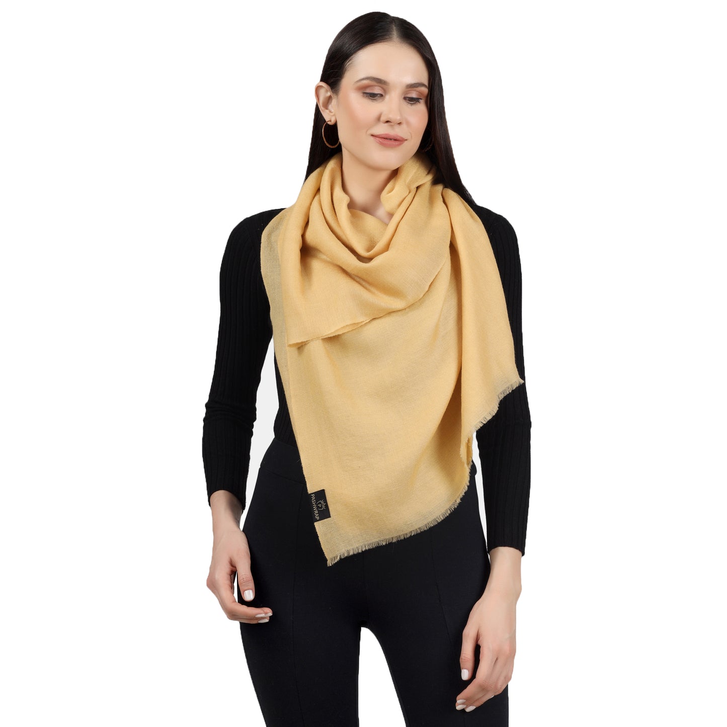 Cashmere Scarf Handwoven (Daffodil)