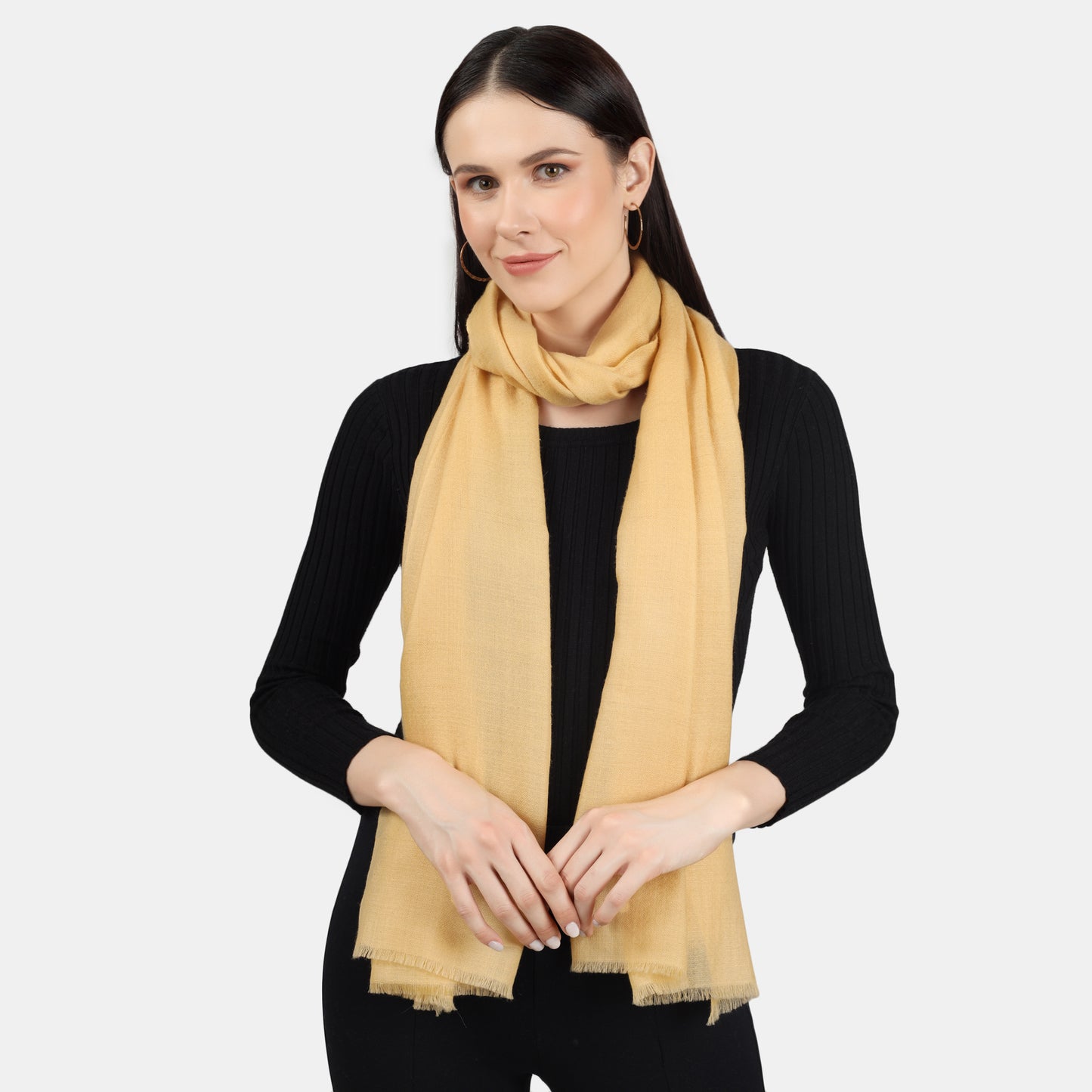 Cashmere Scarf Handwoven (Daffodil)