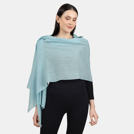 Cashmere Scarf Handwoven (Turquoise)