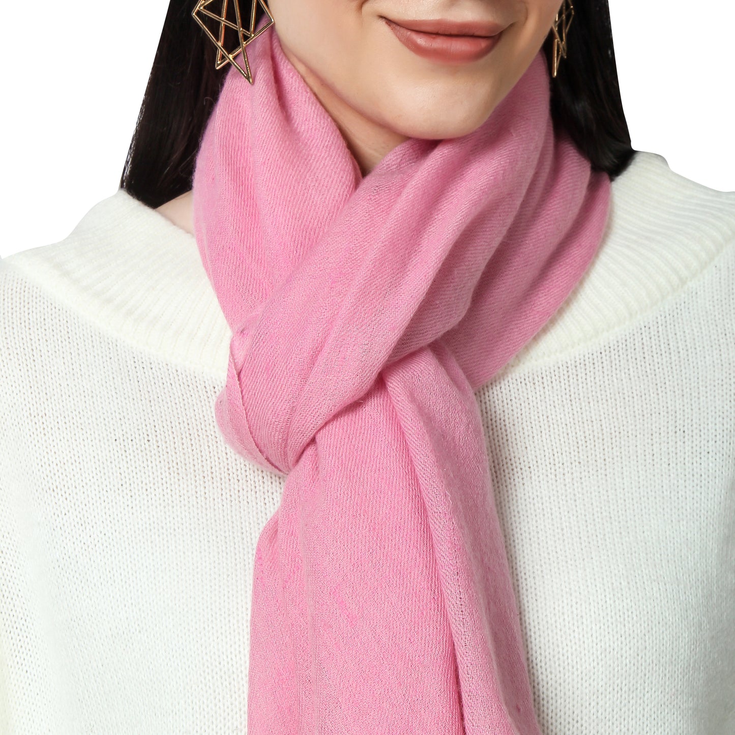 Cashmere Scarf Handwoven (Pink)