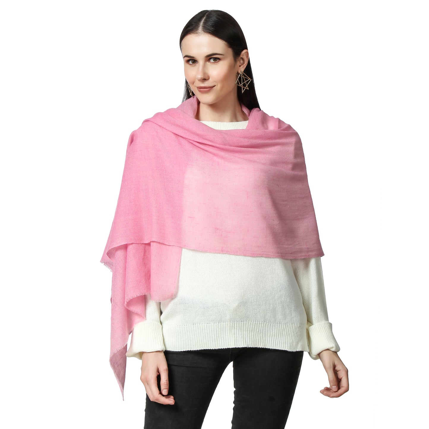 Cashmere Scarf Handwoven (Pink)