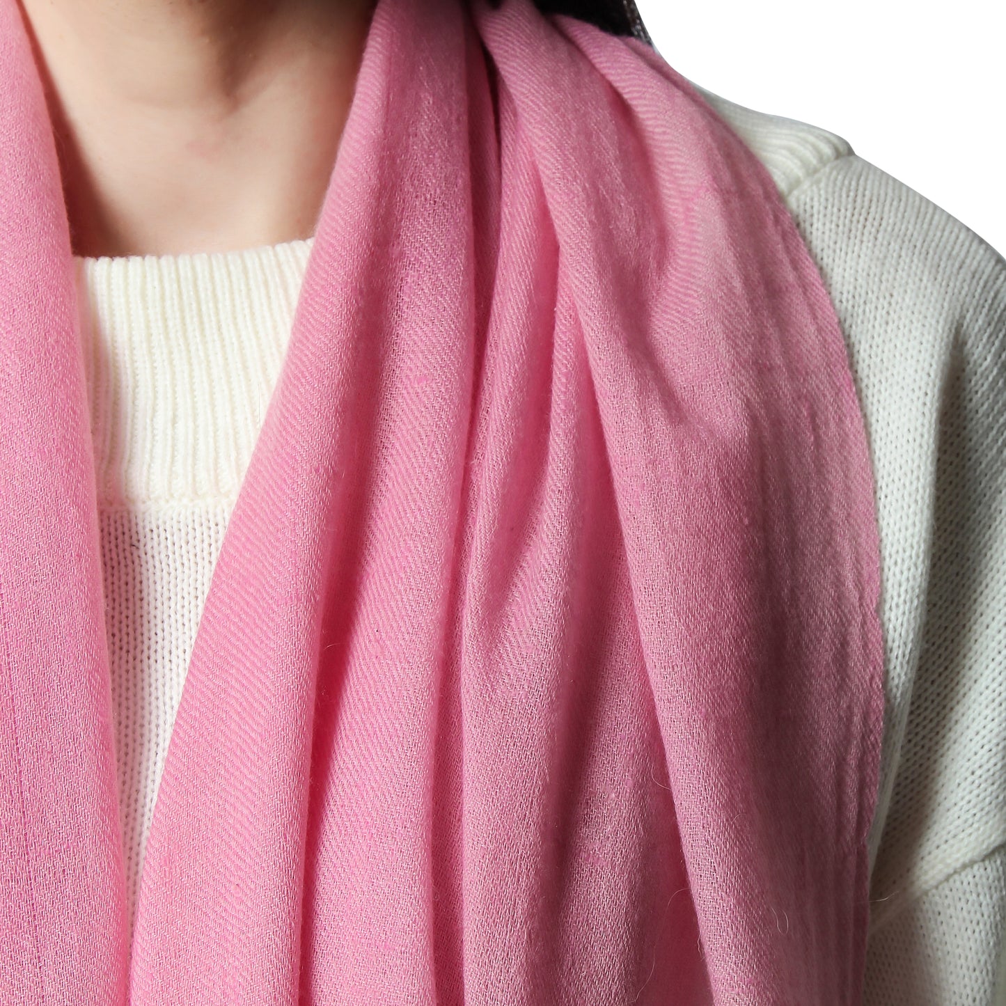 Cashmere Scarf Handwoven (Pink)