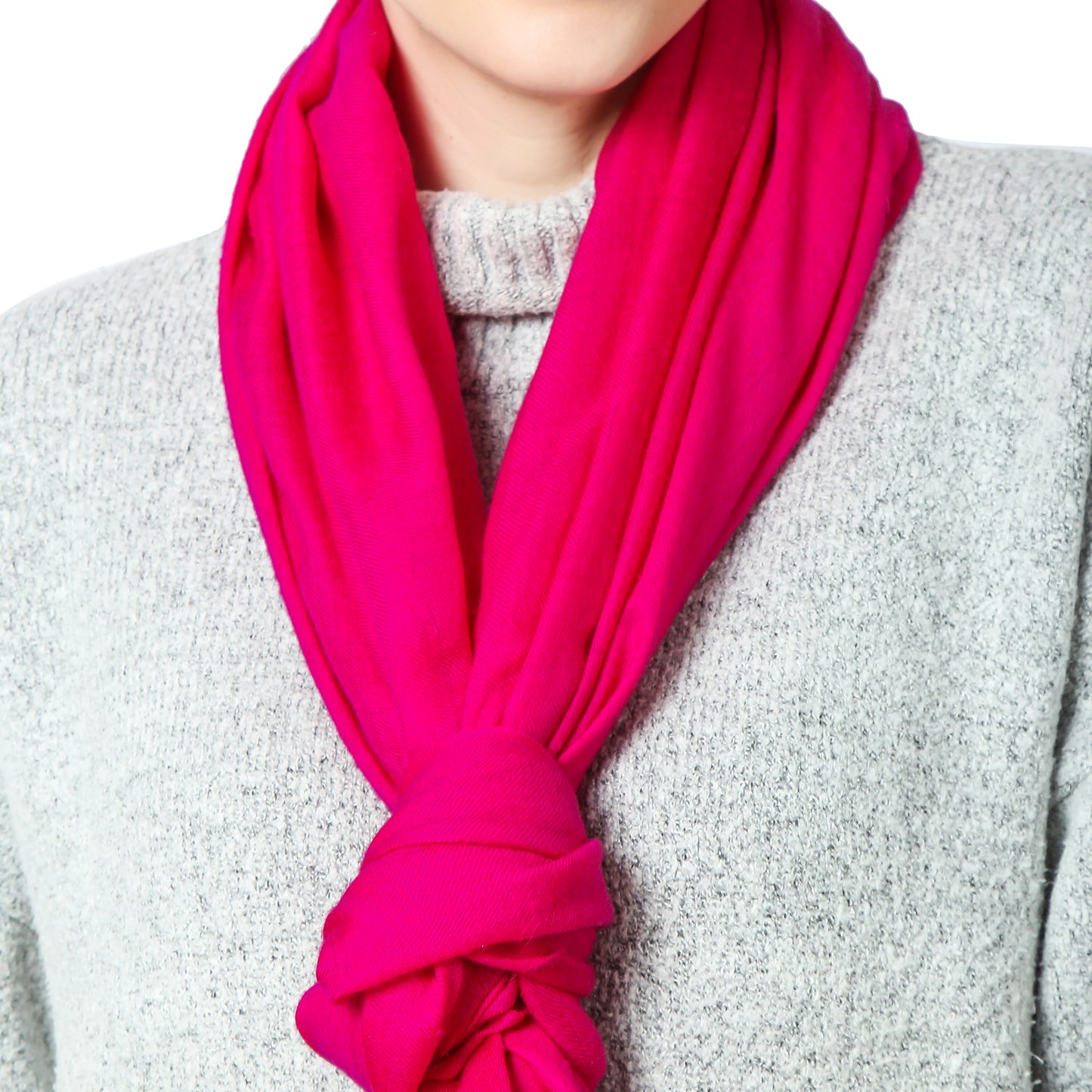 Cashmere Scarf Handwoven (Cerise)